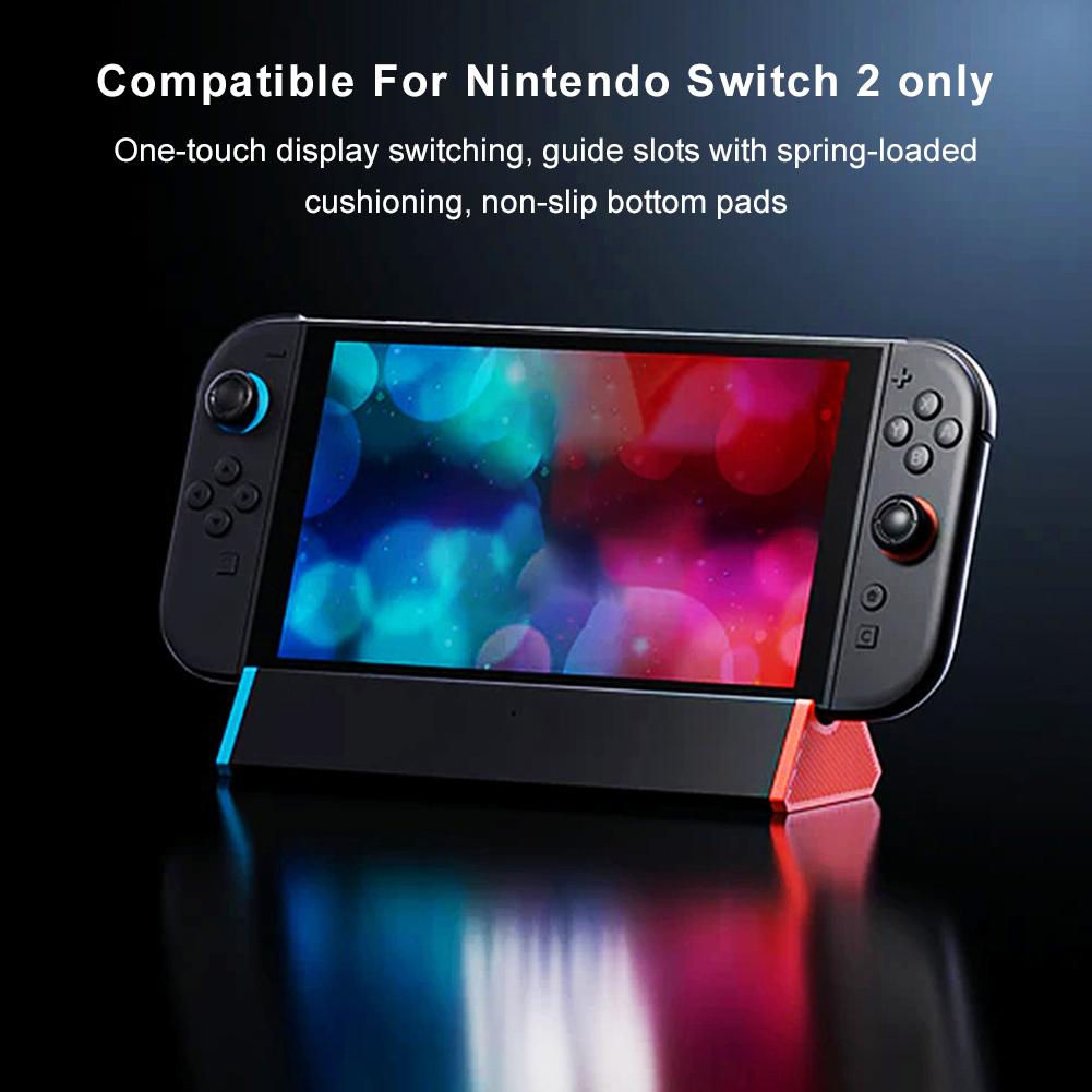 TV Dock Station Charging Dock Station Base W/ 4K HDMI-compatible Output/Type C Port/USB Port Charging Station for Switch 2 2025