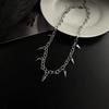 Herren Punk Nieten Quaste Halskette Hip Hop Damen Mode Geometrisch Titanstahl Kette Halskette