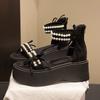 Fashion Pearl Platform Sandals Fairy Wind Spring and Summer 2025 New with Skirt Roman Sandals Ins Tide