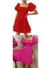 Spring European & American Women's Camisole Dress: Pleated Patchwork A-line with Wide Hem