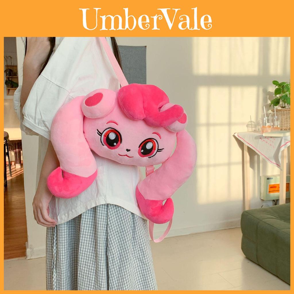 Girls Plush Pony Backpack With Zipper Closure For Daily Casual Use
