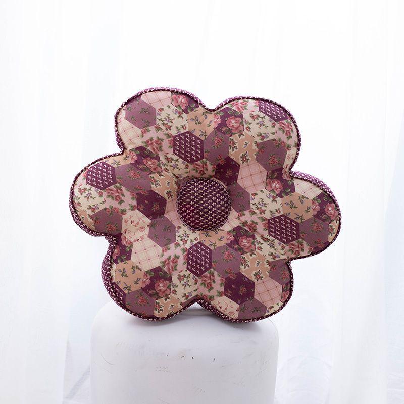 Korejský polštářek s květinami švestky: Celobavlníkový polštářek na zdřímnutí do kanceláře a ložnice