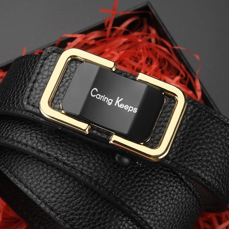 1pc Fashion Business Men'S Belt Genuine Luxury Brand Belt Automatic Buckle Belt PU Leather Soft Belt With Cargo Pants Jeans Belt