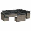VidaXL Salon de jardin avec coussins 12 pcs gris résine tressée 3218470