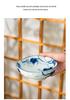 Indigo-Dyed Mino Ware Ceramic Grape Bowl & Plate Set