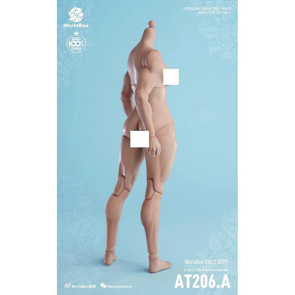 TOYBARJAPAN 1/6 Scale Action Figure Worldbox AT206 Muscular Female Body Suntan Head and Clothing Not Included