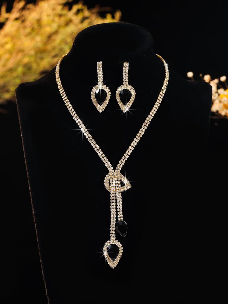 Alloy Necklace Set - Fashionable Banquet Jewelry Chain For Women - Bridal Wedding Jewelry Set