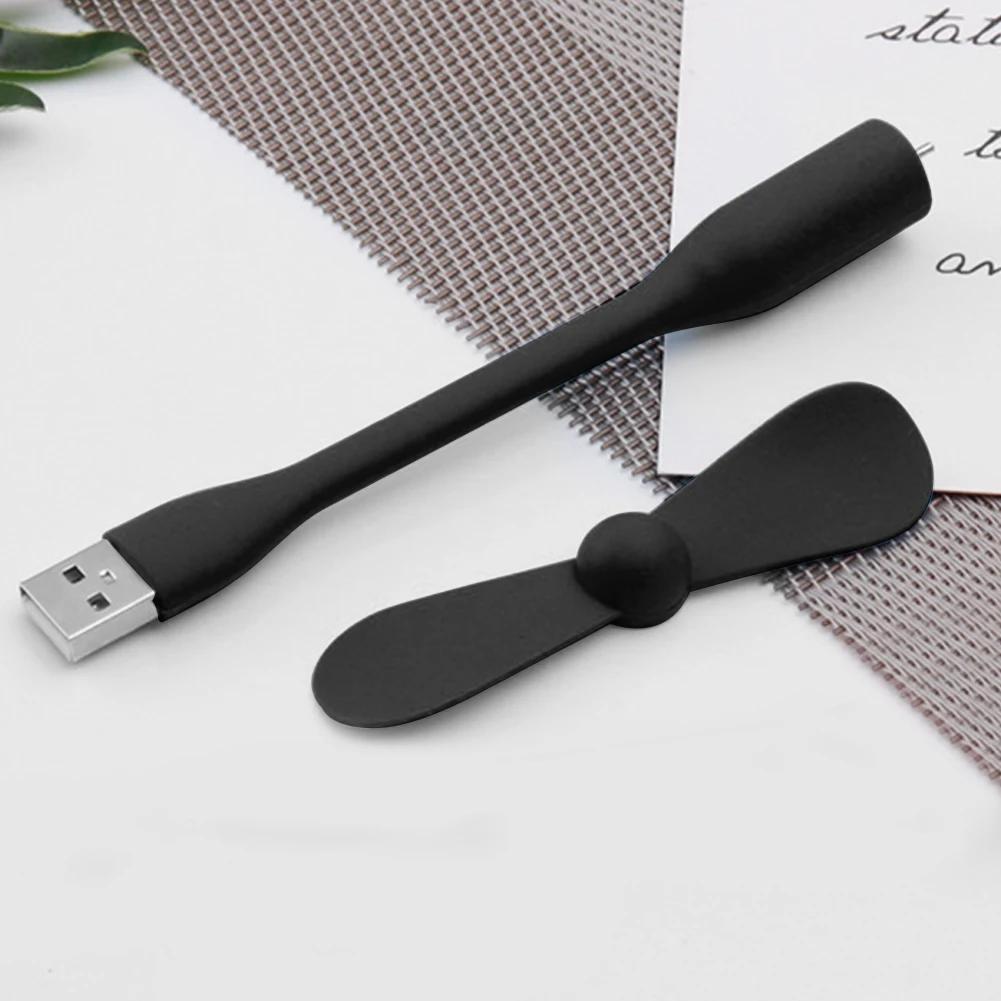 1/2PCS Flexible Mini USB Fan For Power Bank Notebook Computer Portable  Mobile Phone USB Fan Summer Outdoor Travel Cooling Gadge