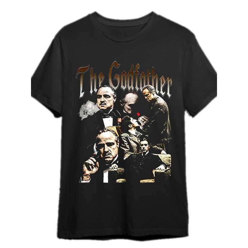 The Godfather Movie Pattern Tshirt  Retro Movie Tshirt Summer New Casual Fashion Suitable for Both Unisex and Women S