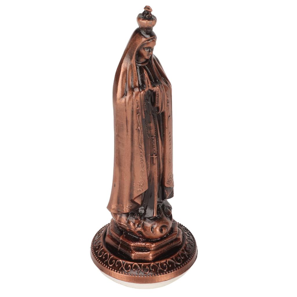 Mini Virgin Statue Hand Carved Easy Cleaning Odorless Durable Zinc Alloy Vivid Decorative Holy
