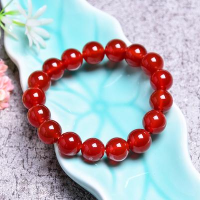Natural 7A Red Agate Crystal Bracelet, DIY Jadeite Bracelet, Men's and Women's Accessories, Bracelet, 6/8/10/12/14MM