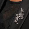 Luxury Exquisite Bling CZ Bridal Breastpin Wedding Clothes Jewelry Fashion Noble Zircon Flower Design Lapel Pin Brooch Jewellery