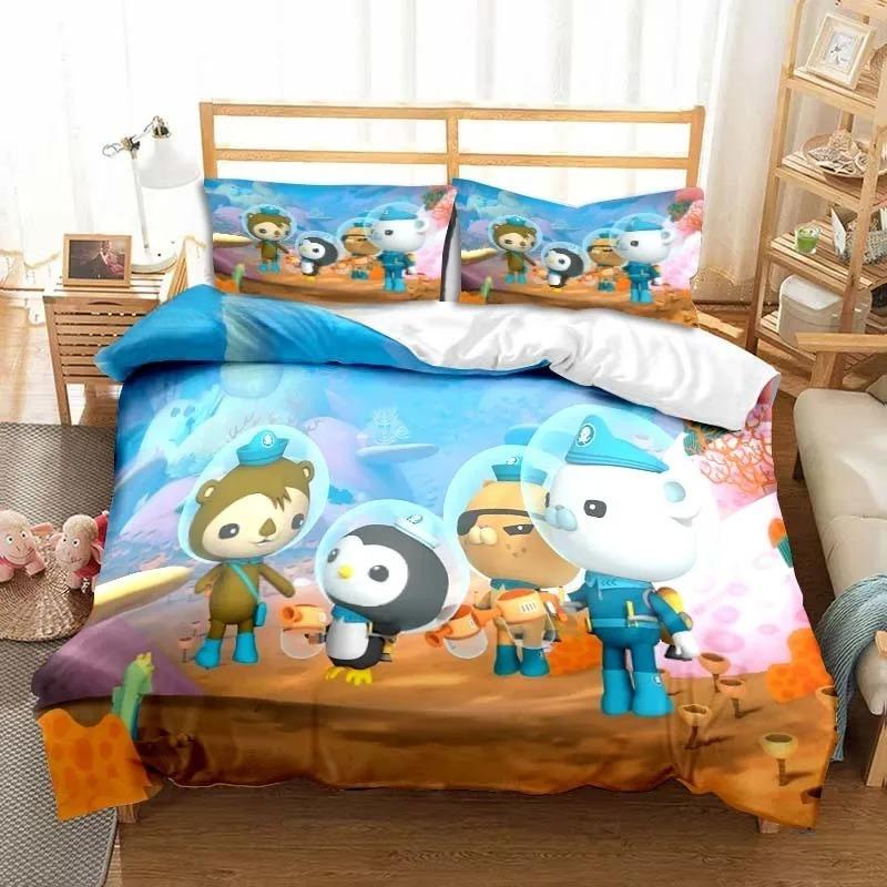 Cartoon The Octonauts Bedding Sets Kwazii Exquisite Bed Supplies Set Duvet Cover Bed Comforter Set Bedding Set Luxury Birthday G