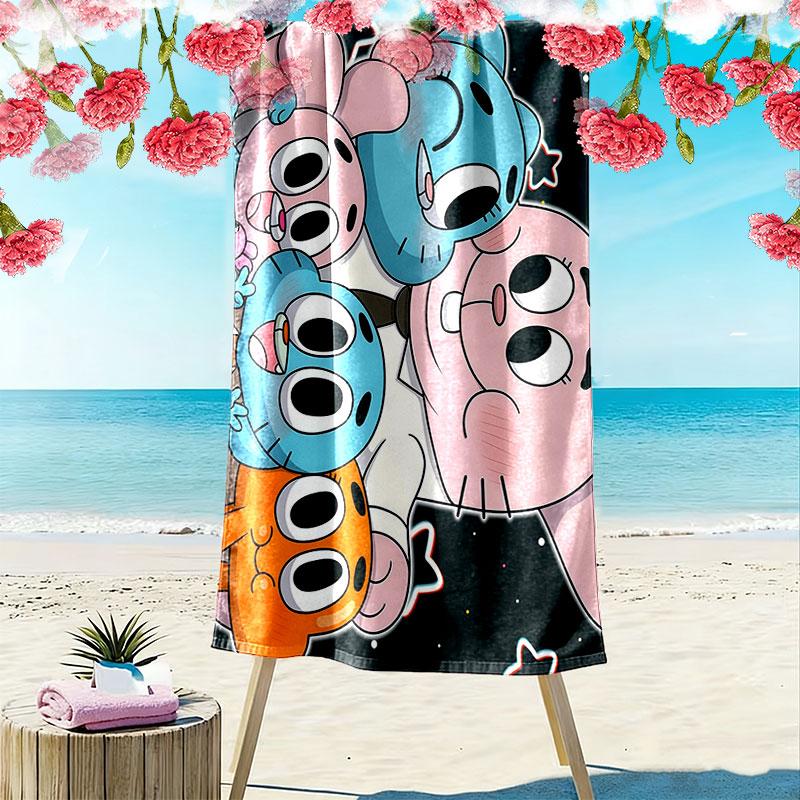TAWOG Poster Print Beach Towel, Large Soft Quick Dry Towel for Beach Camping Swimming