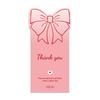 50pcs Bowknot Gift Box Sealing Stickers Rose Pattern 60*120mm Sealing Labels DIY Crafts Decorative Labels Bow Stickers