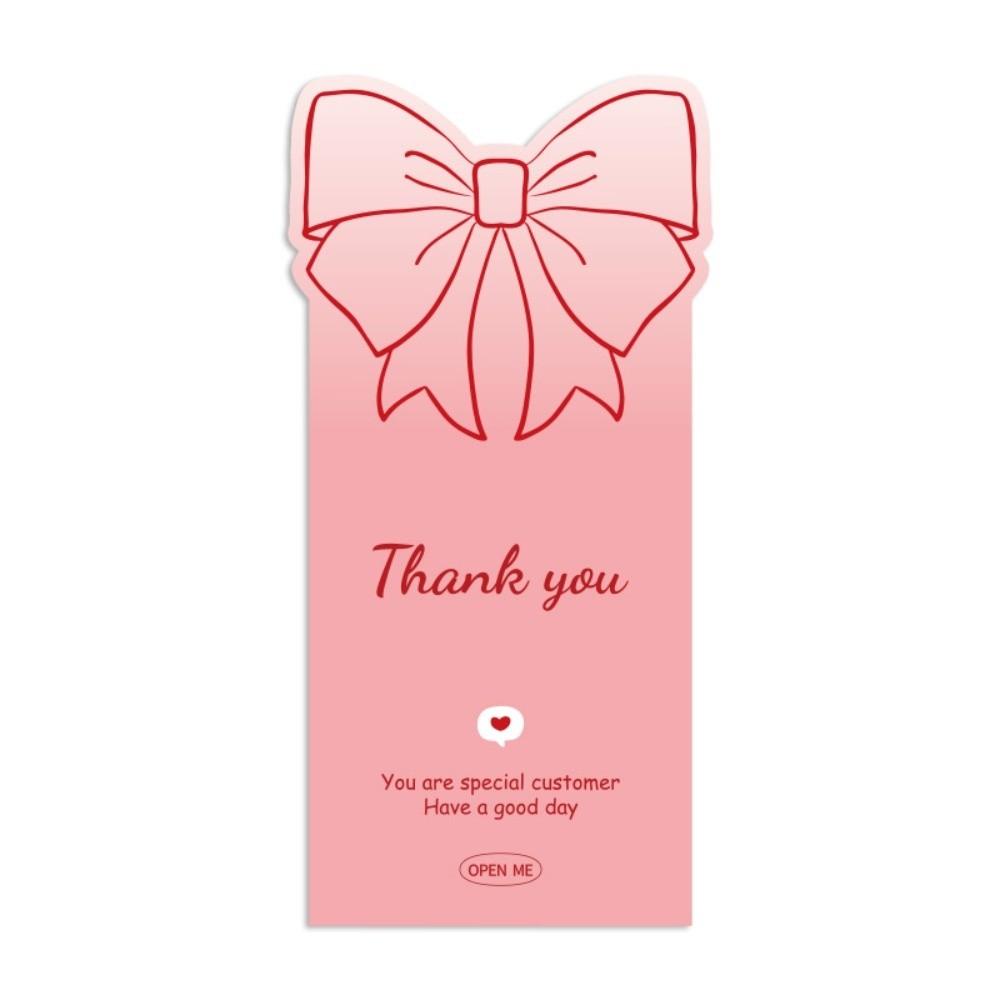 

50pcs Bowknot Gift Box Sealing Stickers 60*120mm Rose Pattern Sealing Labels DIY Crafts Decorative Labels Thank You Stickers Pink