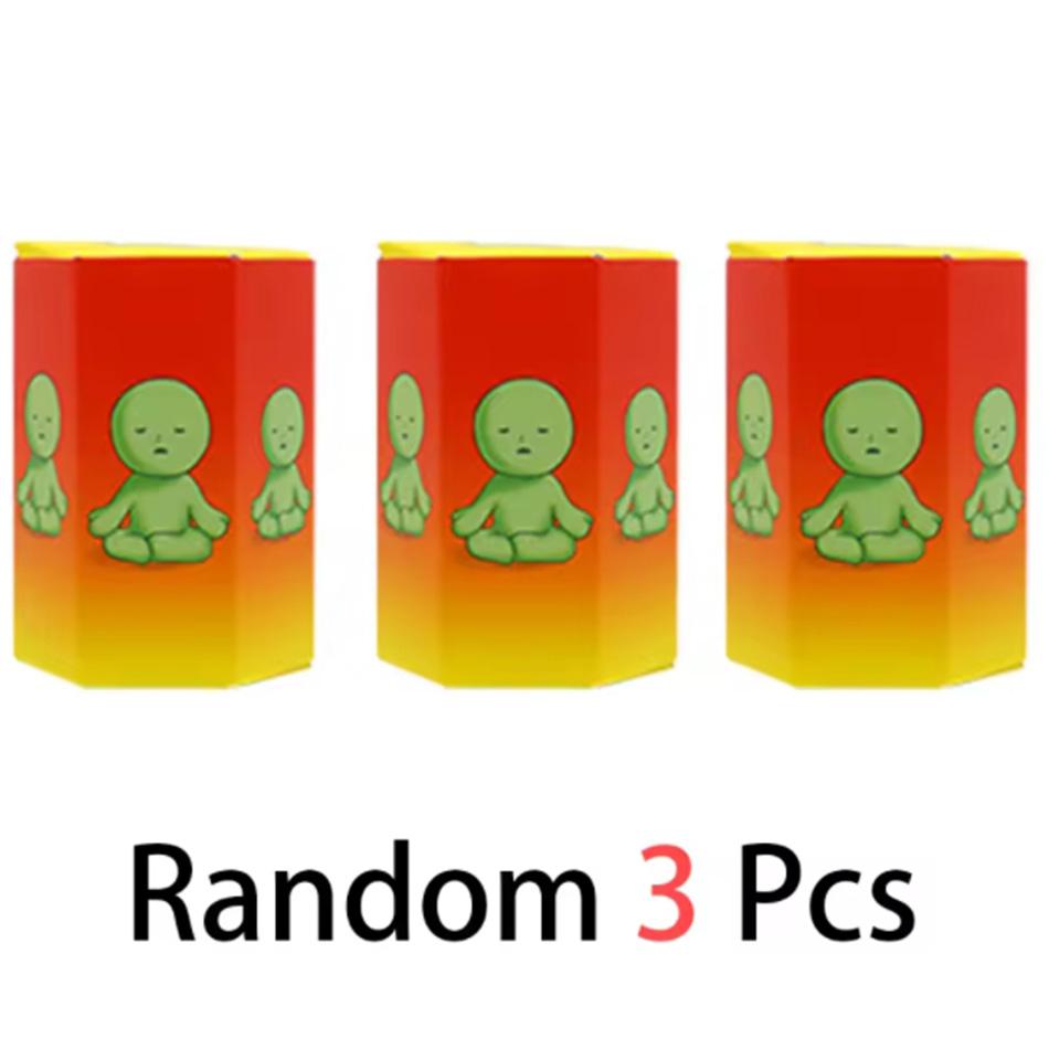 Smiski Yoga-Serie Überraschungsbox – Leuchtend grüne Figur, Kawaii-Nachtlicht, niedliches Sammlerstück, Weihnachtsgeschenk