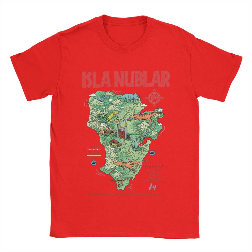 Novelty Jurassics Parks Isla Nublar T-Shirt Men Round Neck Cotton T Shirts Short Sleeve Tees Plus Size Clothing