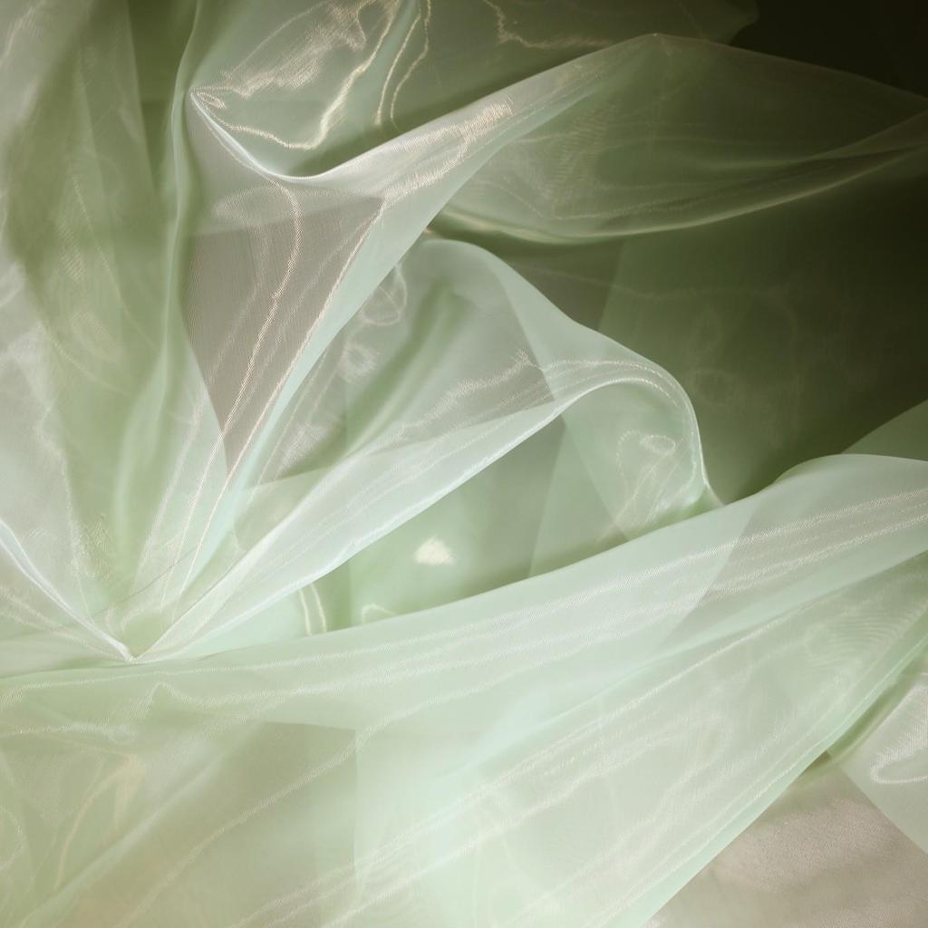 RPET Högdensitet Flytande Organzatyg för Formella Klänningar, Brudklänningar och Hemtextilier