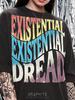 Existential Dread Comfort Colors® Tshirt, Retro 70S Wavy Typography Graphic Style Tees, Vintage Y2K Streetwear Funny Meme,