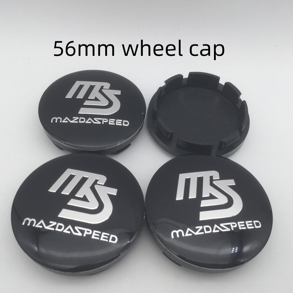 4pcs 3D for Mazda ms 56mm 60mm Car emblem Wheel hub Center Cap Badge covers sticker Decal styling auto Accessories J9