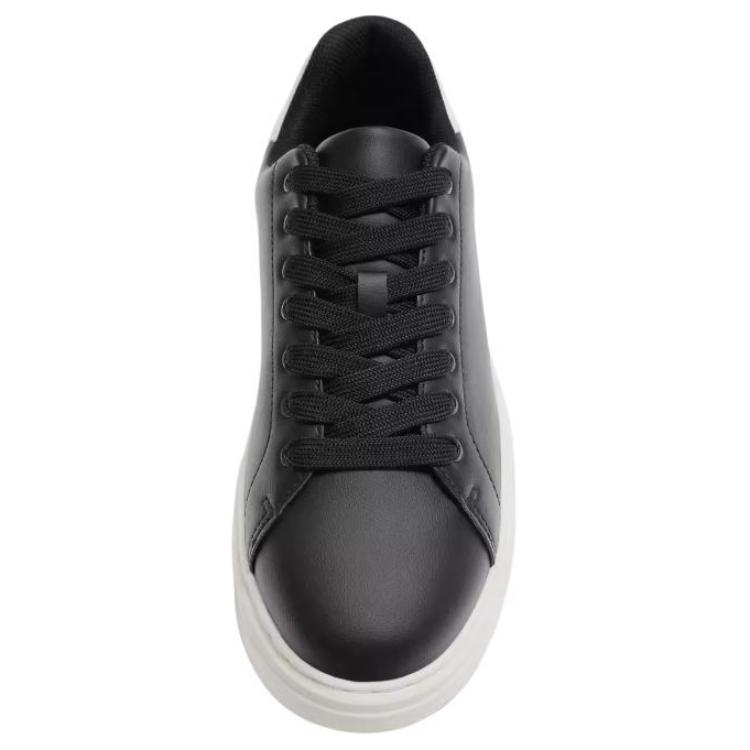 Zara Zapatillas Deportivas de Moda con Cordones de Encaje y Puntera Redonda, Suela Gruesa, Caña Baja para Hombre, Color Negro 12247420800-35