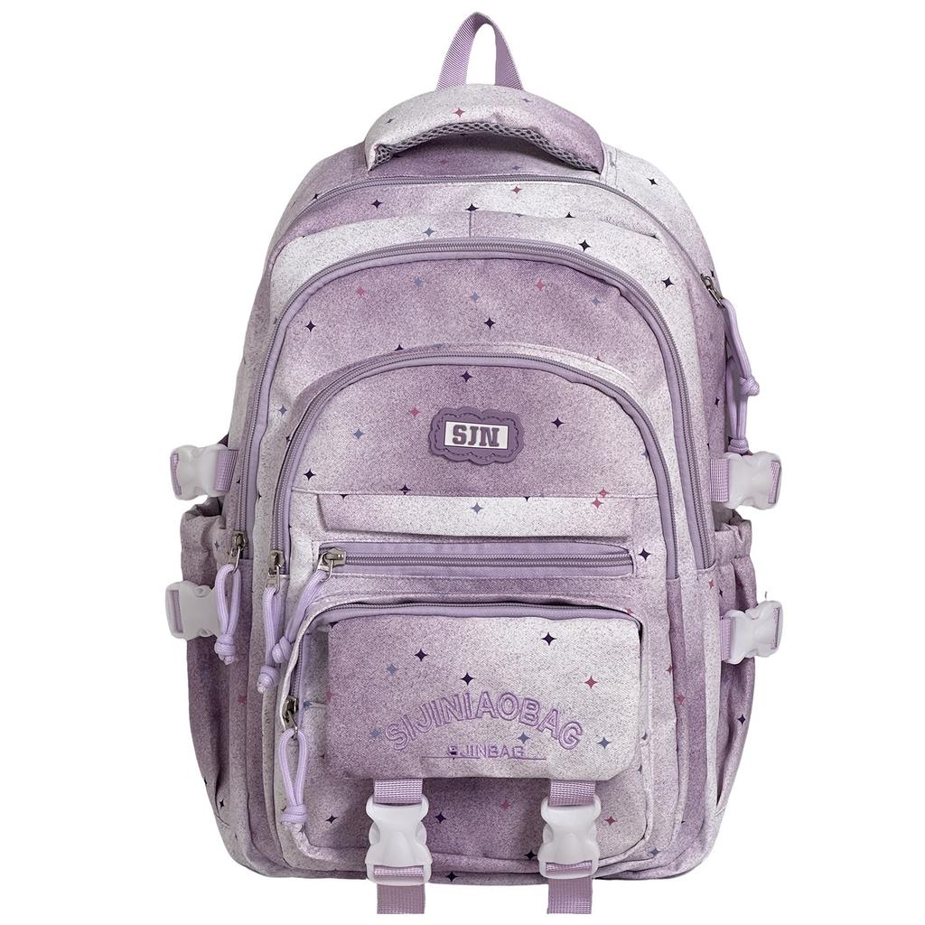 Schoolbag Wholesale Multi-grid Layer Pocket Schoolbag Girls Junior High School Students High Value Backpack New Large Capacity Backpack