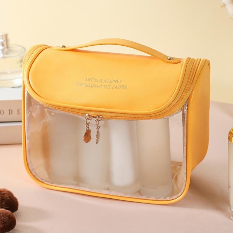 Large Capacity Cosmetic Bags Portable Clear Wash Bag Makeup Bags Travel Toiletry Organizer Storage Pouch for Women Girls