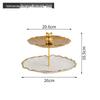 Ruhan Light Luxury Ceramic Lotus Leaf Two-Tier Fruit Plate