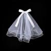Voal Panglică Pisică Neagră Costum Mireasă Cățel Alb Accesorii Păr Câine Produse Animale de Companie
