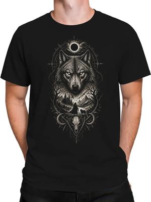 Moonlit Guardian Wolf T-Shirt
