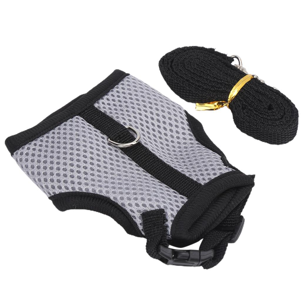 Kleintier Mesh Atmungsaktives Zuggeschirr Brust Rücken für Schwein Meerschweinchen Haustierbedarf