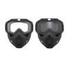 2Pcs Outdoor Cycling Goggles with Detachable Face Guard UV Protection Windproof Men Skiing Snowboarding Motorcycle Bike Sports Glasses