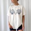 Bachelorette Shell Bra Print TShirt Coastal Beach Bachelorette Party Graphic Tee Casual Loose Fit Short Sleeve Tops for Unisex