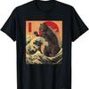 Catzilla Kot Japońskie Anime Kawaii Zachód Słońca T-Shirt