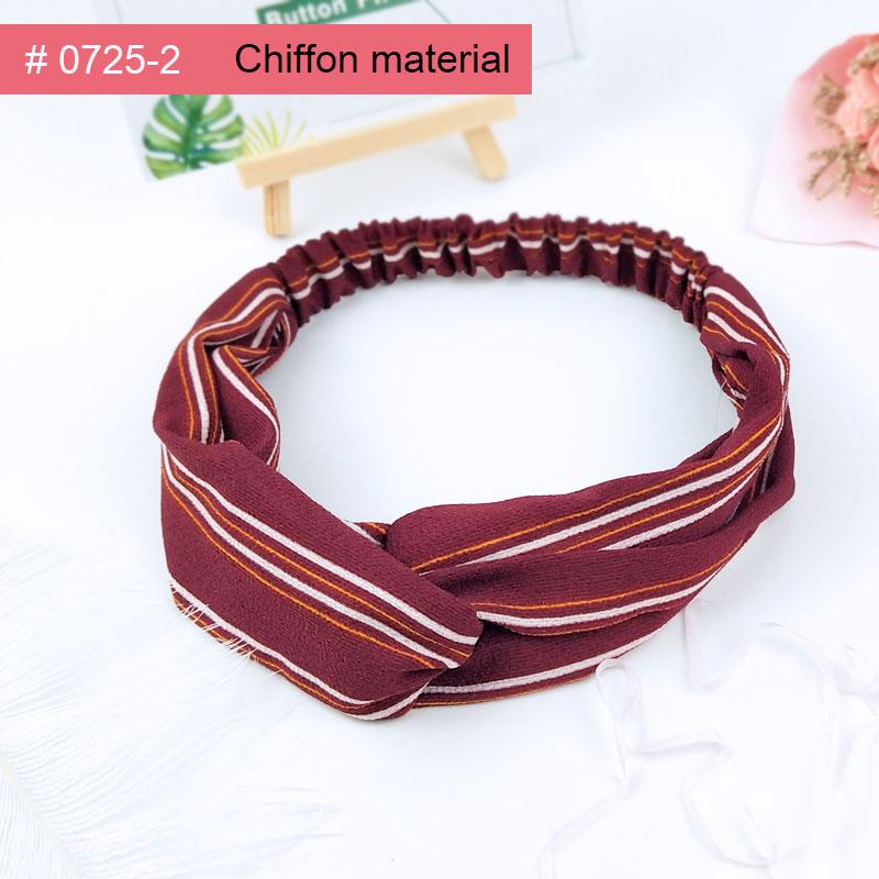 Scrunchies Frau Geknoteter Turban Haaraccessoires für Mädchen Stirnband Turban Elastisches Haarband Kopfwickel Gestreifte Haar-Scrunchies