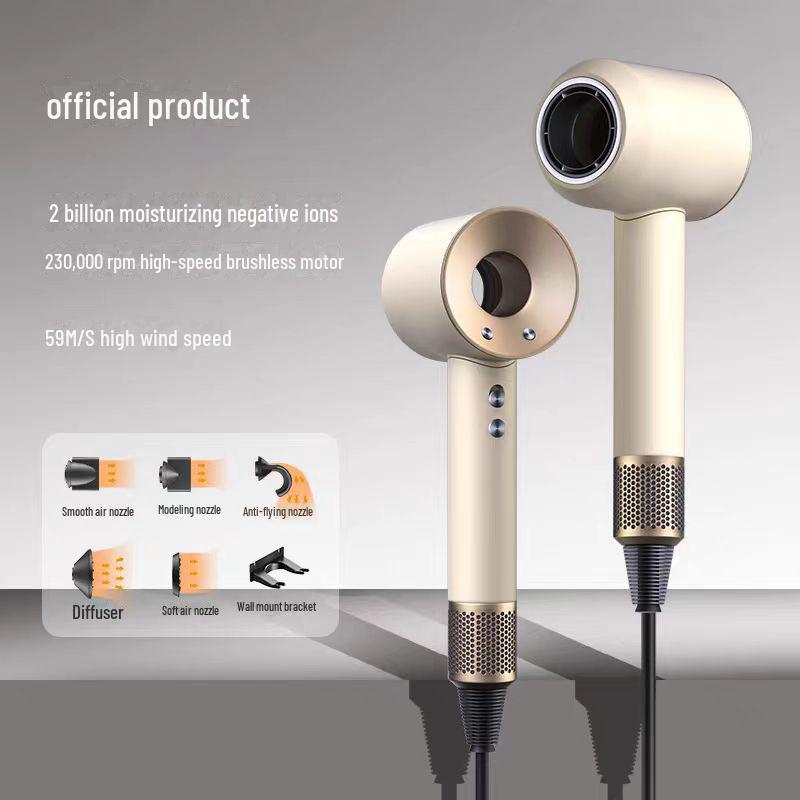 High-Speed Leafless Hair Dryer with Negative Ion Technology for Home Salon Care