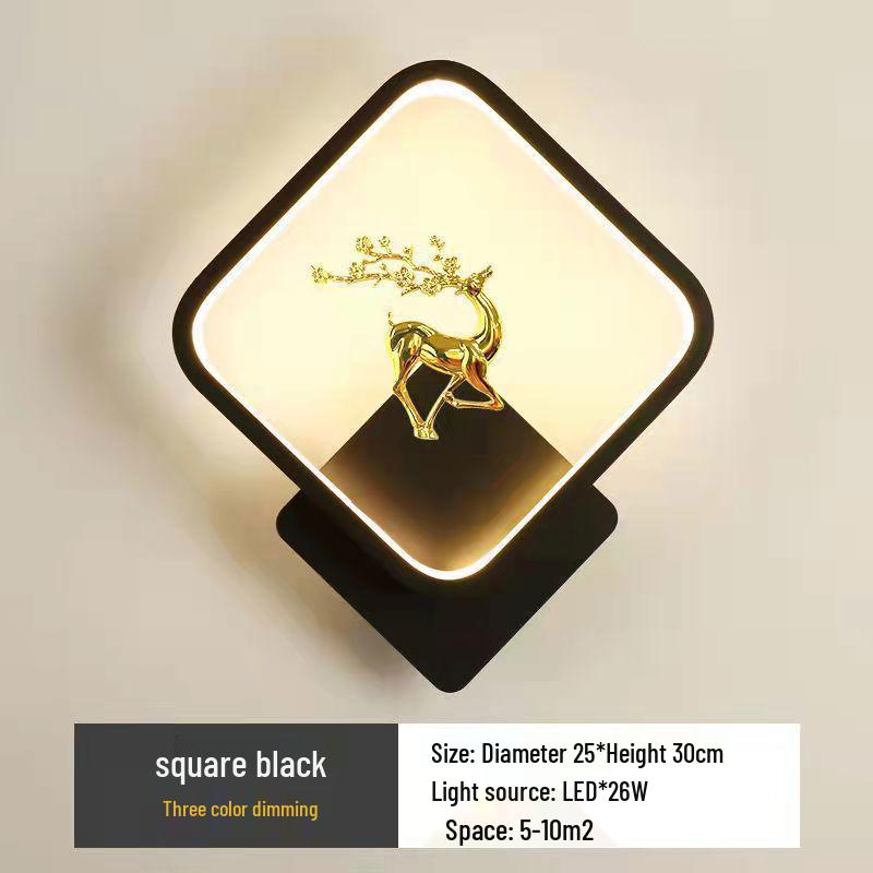 Nordic Deer Head Wall Lamp: Modern Minimalist Light for Bedroom, Corridor, Stair, or Living Room