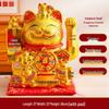 Ceramic Lucky Cat Figurine with Waving Hand – Customizable Gold Shop Gift for 2026 Opening Ceremony