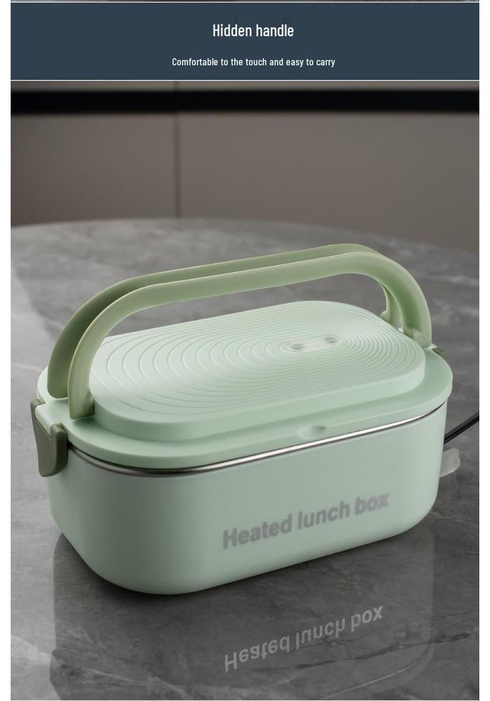 Stainless Steel Electric Heated Lunch Box - Insulated Student Bento Box
