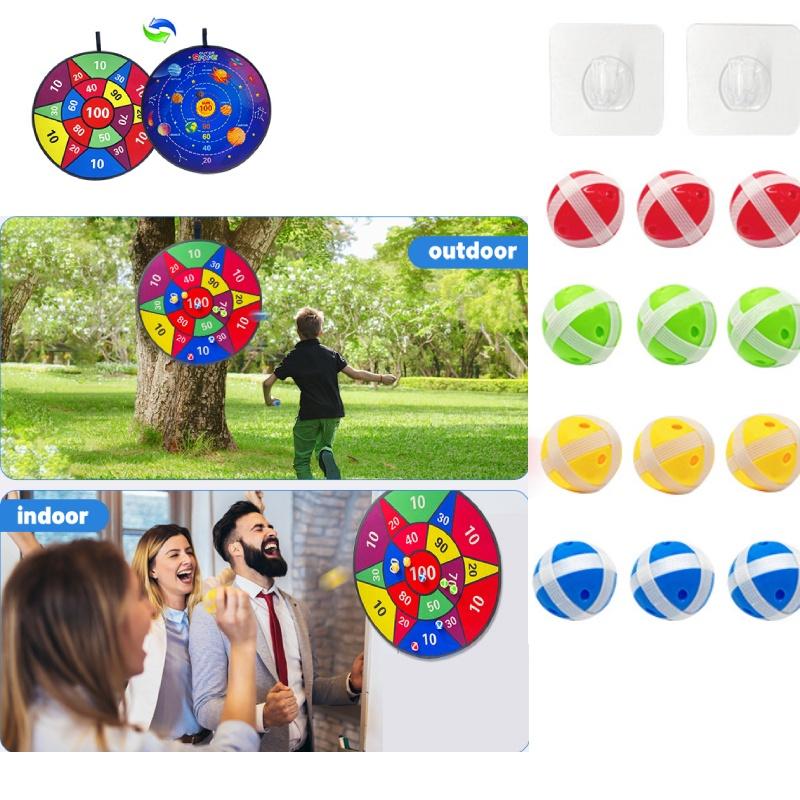 Large Double-sided Target For Cross-border Children's Dartboard Set Indoor Parent-child Game Toy With Sticky Balls