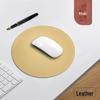 High-Quality White PU Leather Mouse Pad: Dirt-Resistant, Printable, and Round Design