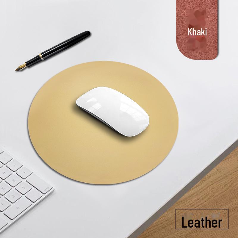 High-Quality White PU Leather Mouse Pad: Dirt-Resistant, Printable, and Round Design