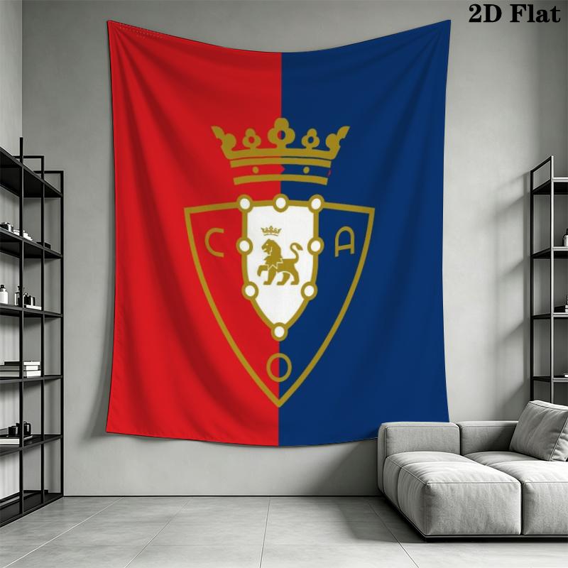 CA Osasuna Wall Tapestry Aesthetic Wall Hanging Printed Fabric Blanket Decorative Tapestries for Bedroom Living Room Home Decor