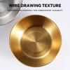 4pcs New Stainless Steel Seasoning Serving Tray Gold Mini Spice Plates Round Household Soy Sauce Dish Plates Specialty Tableware