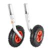 Boat Launching Wheels, 226.8 Kg Load Capacity, 304.8 Mm Aluminium Alloy Transom Wheel with Inflatable Rubber Tires, Folding Launch Wheels with 4 Quick