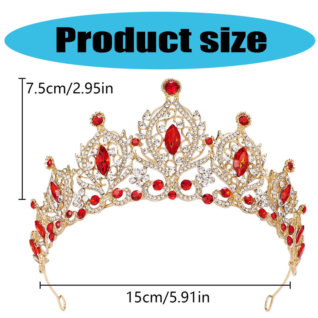 Girl Hair Hoop Glinting Crown Proms for Queen Birthday Headbands Photo Props Elegant Costume Headwear