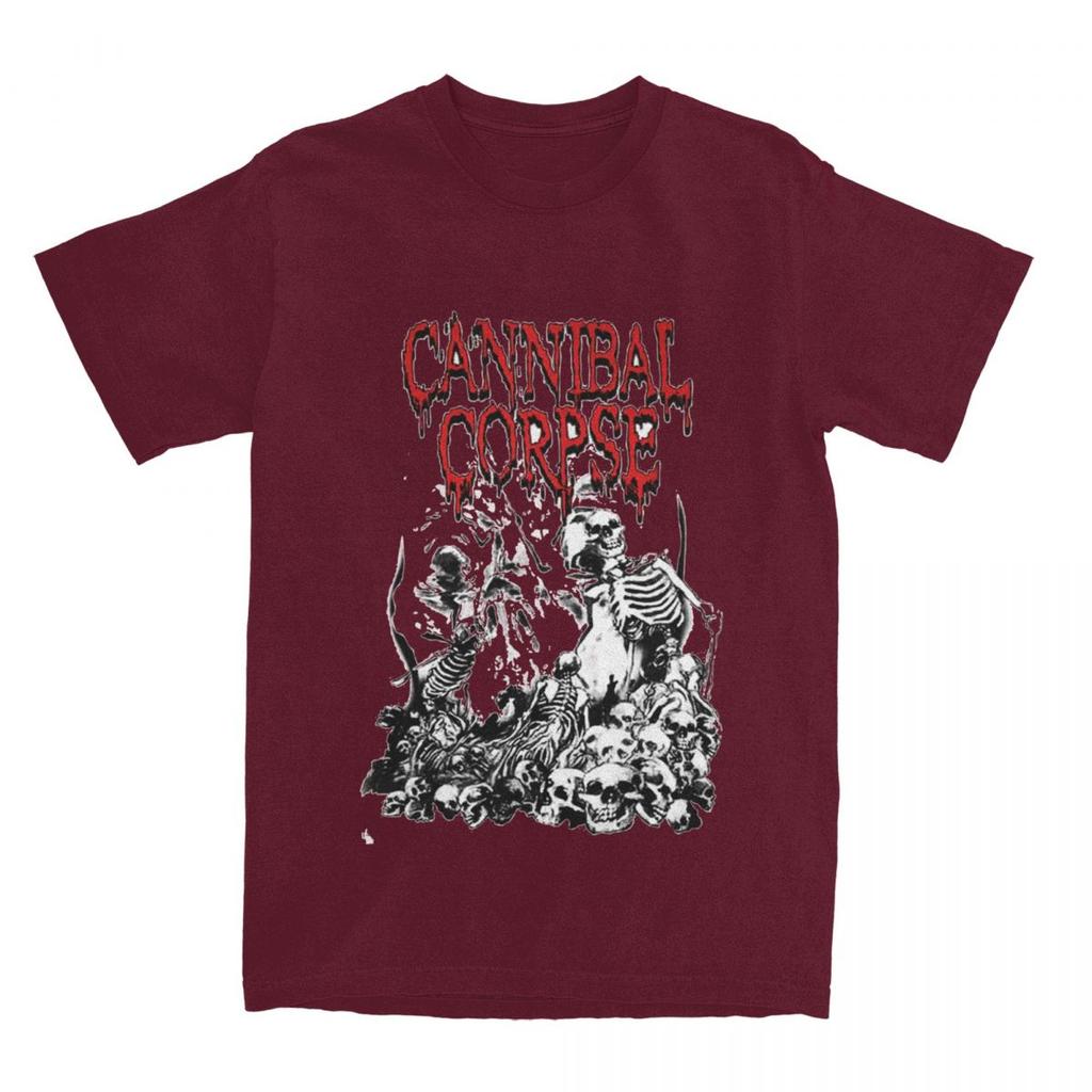 Aesthetic Cannibal Corpse Logo T Shirt Mens Cotton Short Sleeve Death Metal Band Round Neck Summer Clothes