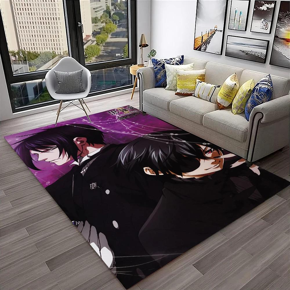 3D Anime Black Butler Cartoon Carpet Rug for Home Living Room Bedroom Sofa Doormat Decor,kids play Area Rug Non-slip Floor Mat