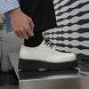 New fashionable platform heightening shoes Korean version versatile medium heel casual shoes lace-up white men's single shoes 96590-J